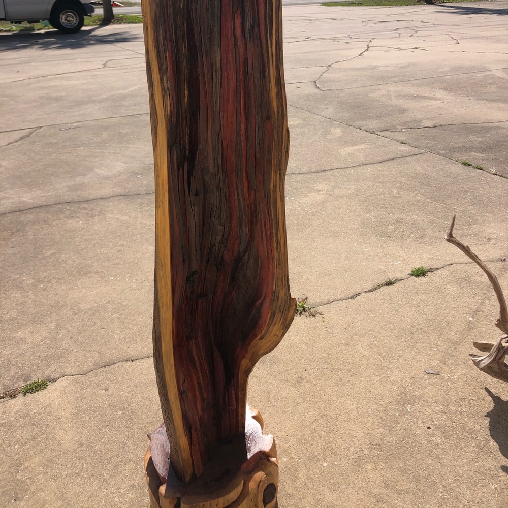 Hand stained unique floor decor